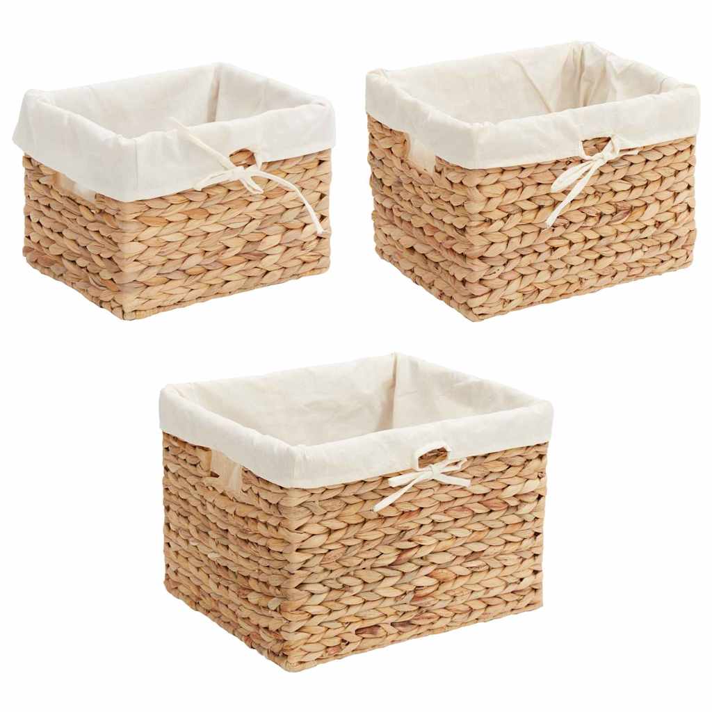 Cesti per Stoccaggio 3 pcs Naturale Giacinto d'acqua