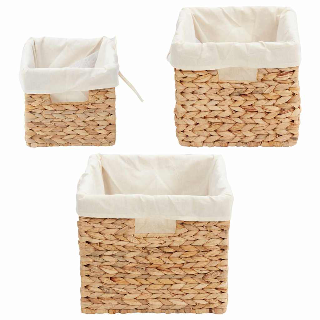 Cesti per Stoccaggio 3 pcs Naturale Giacinto d'acqua