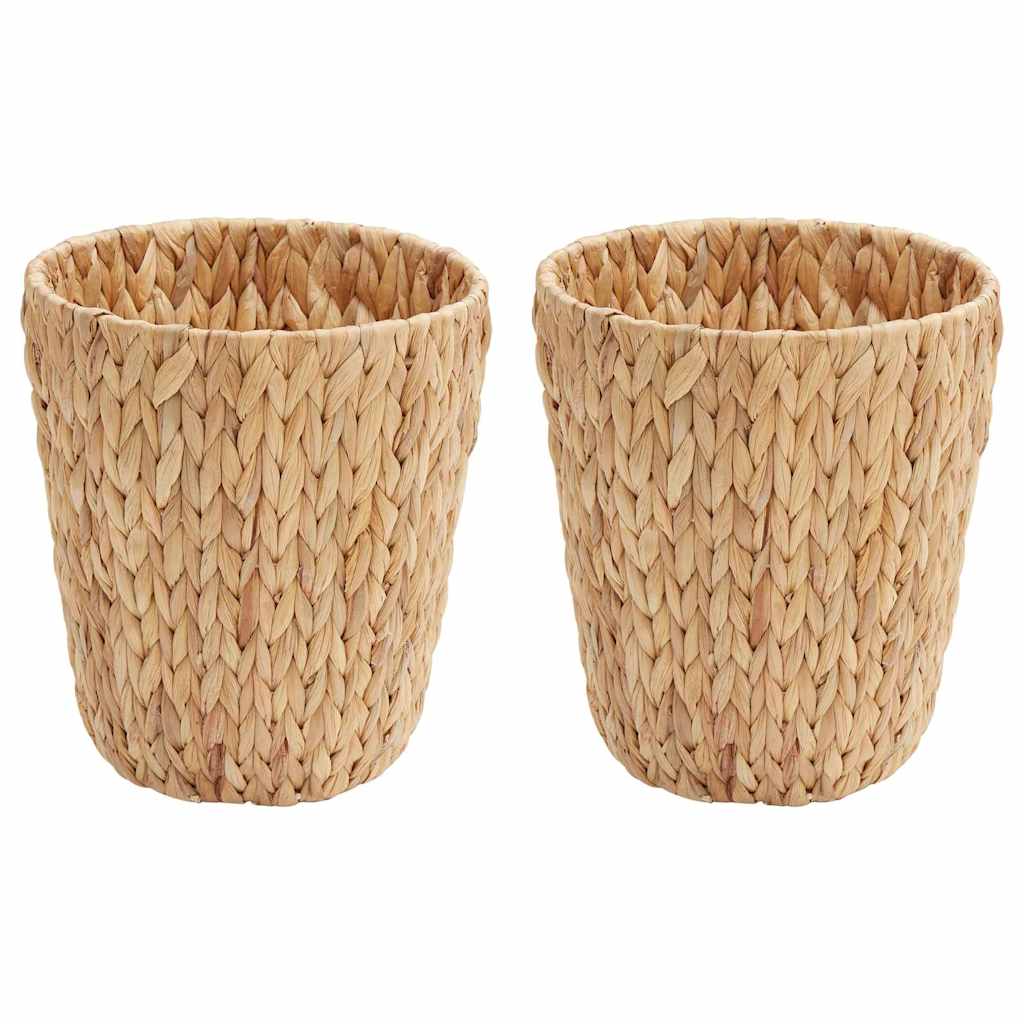 Cestini per Carta da Rifiuti 2 pcs Naturale 26 x 26 x 29 cm