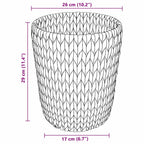 Cestini per Carta da Rifiuti 2 pcs Naturale 26 x 26 x 29 cm