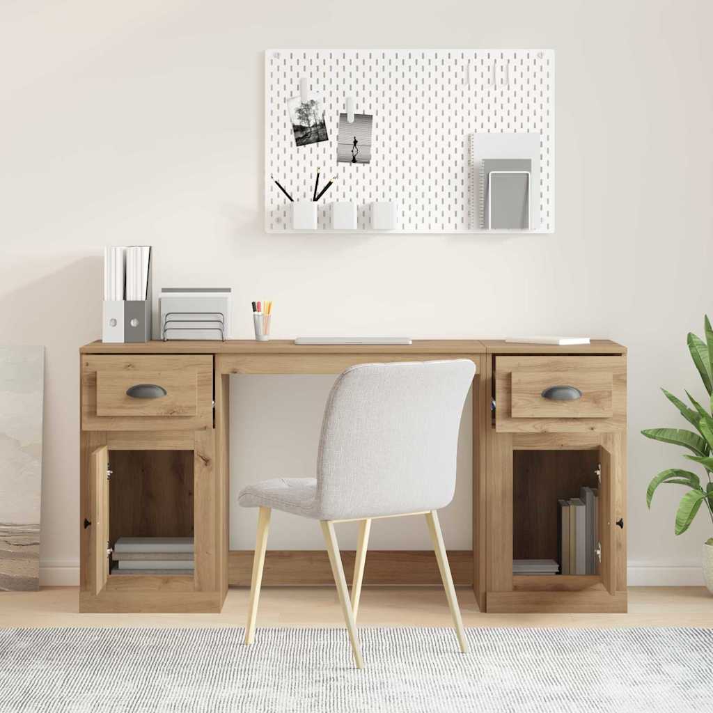 Scrivania con armadietto Rovere artigianale 154,5 x 50 x 75 cm