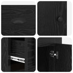 Scrivania con armadietto Rovere Nero 154,5 x 50 x 75 cm