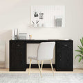 Scrivania con armadietto Rovere Nero 154,5 x 50 x 75 cm