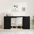 Scrivania con armadietto Rovere Nero 154,5 x 50 x 75 cm