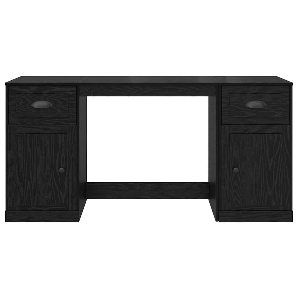 Scrivania con armadietto Rovere Nero 154,5 x 50 x 75 cm