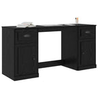 Scrivania con armadietto Rovere Nero 154,5 x 50 x 75 cm