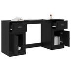 Scrivania con armadietto Rovere Nero 154,5 x 50 x 75 cm