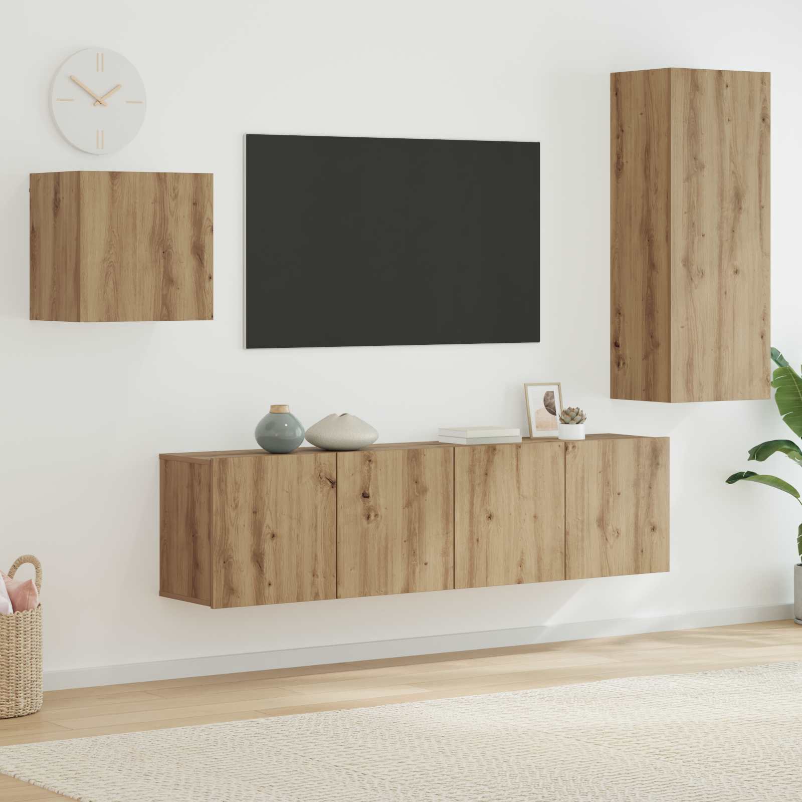 Mobile TV 4 pcs Rovere artigianale Legno multistrato