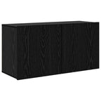 Mobile TV 4 pcs Rovere Nero Legno multistrato