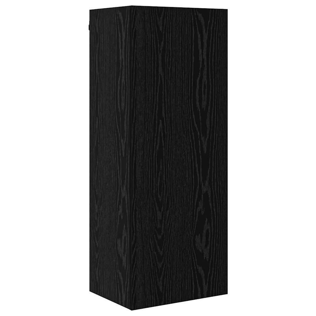 Mobile TV 4 pcs Rovere Nero Legno multistrato