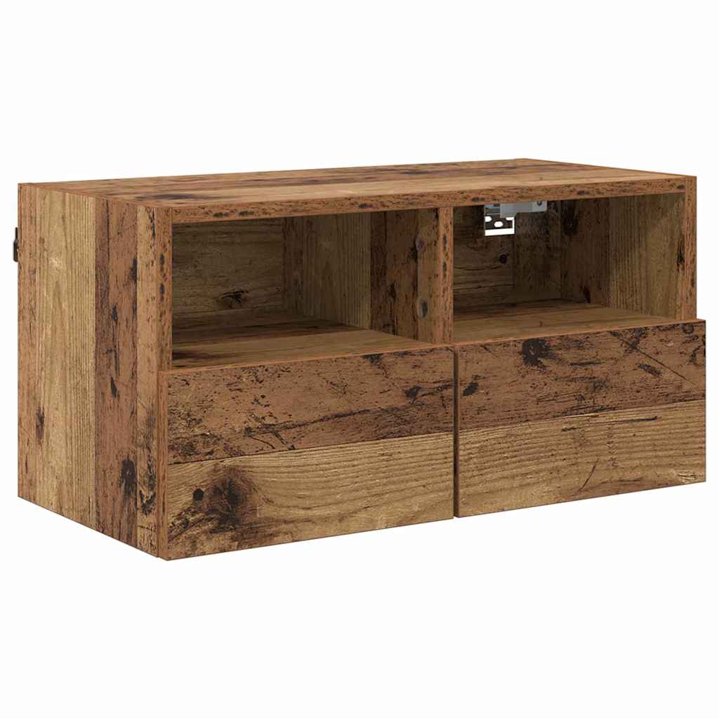 Unità per TV a Muro 4 pcs Legno vecchio Legno multistrato