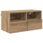 Unità per TV a Muro 4 pcs Rovere artigianale Legno multistrato