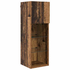 Unità per TV a Muro 5 pcs Rovere Nero Legno multistrato