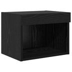 Unità per TV a Muro 5 pcs Rovere Nero Legno multistrato