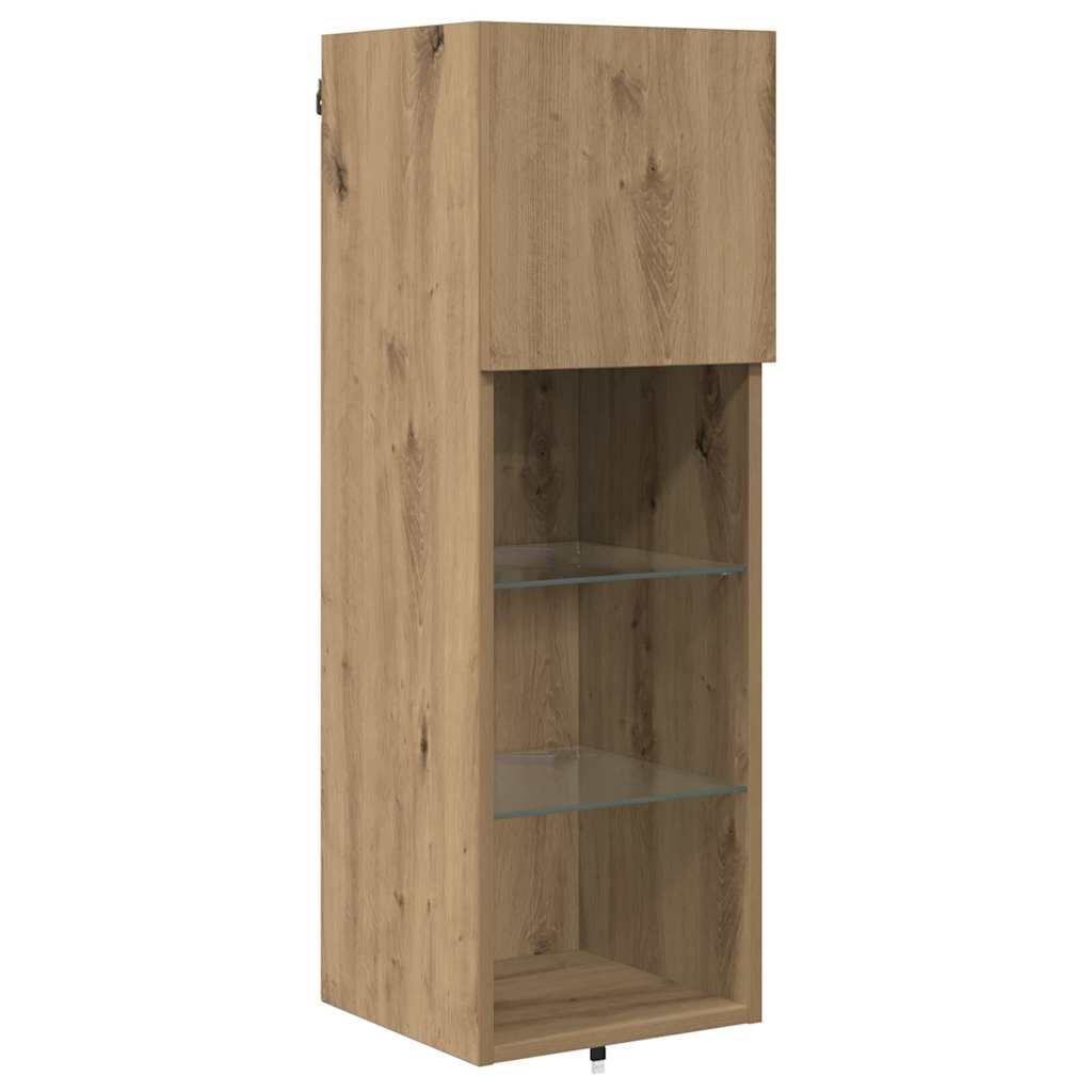 Unità per TV a Muro 4 pcs Rovere artigianale Legno multistrato