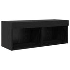 Unità per TV a Muro 4 pcs Rovere Nero Legno multistrato