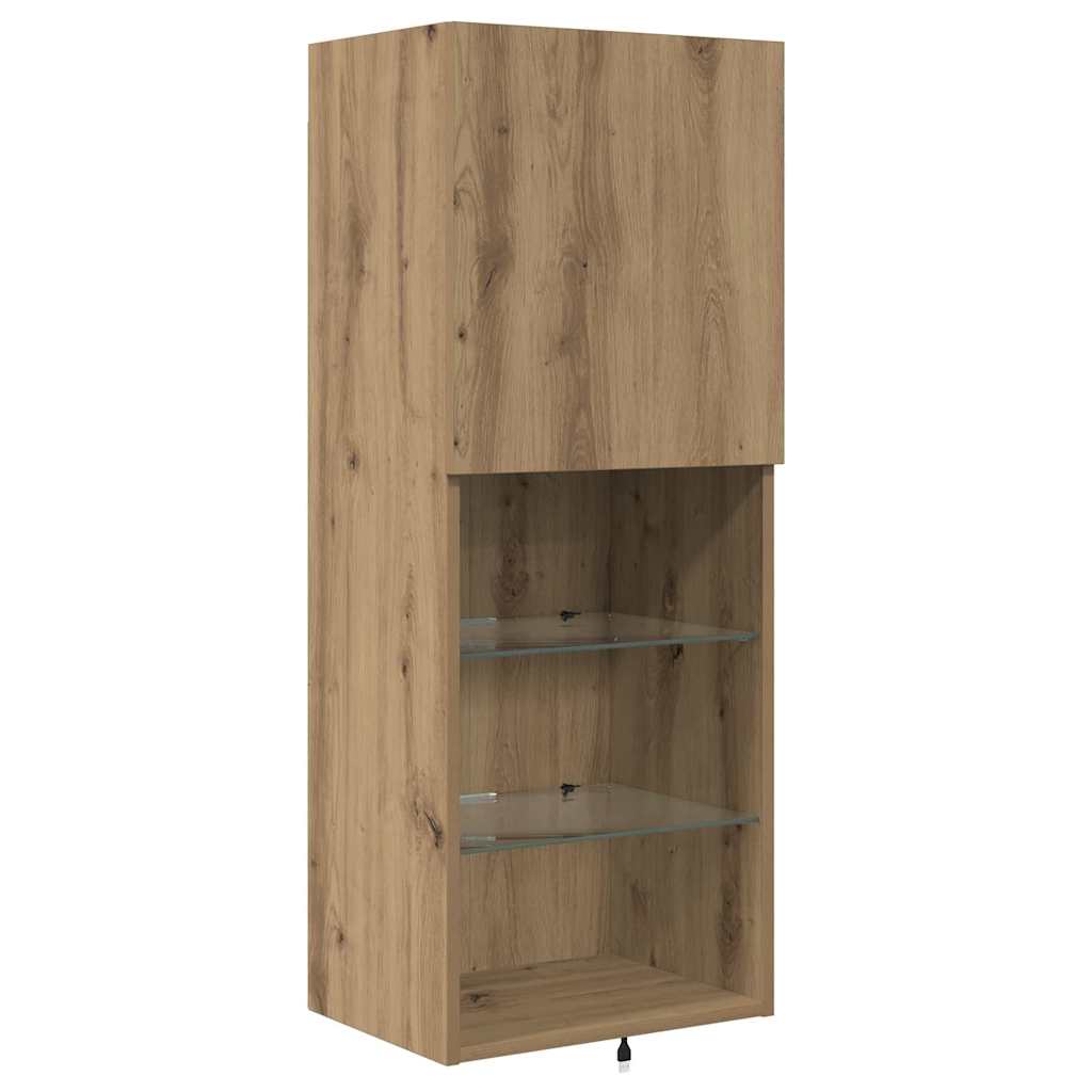 Unità per TV a Muro Rovere artigianale Legno multistrato