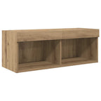 Unità per TV a Muro Rovere artigianale Legno multistrato