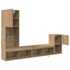 Unità per TV a Muro Rovere artigianale Legno multistrato