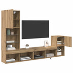 Unità per TV a Muro Rovere artigianale Legno multistrato