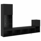 Unità per TV a Muro Rovere Nero Legno multistrato