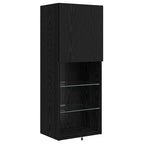 Unità per TV a Muro Rovere Nero Legno multistrato