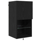 Unità per TV a Muro Rovere Nero Legno multistrato