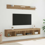 Set di Mobiletto da TV a Parete 5 pcs Rovere artigianale