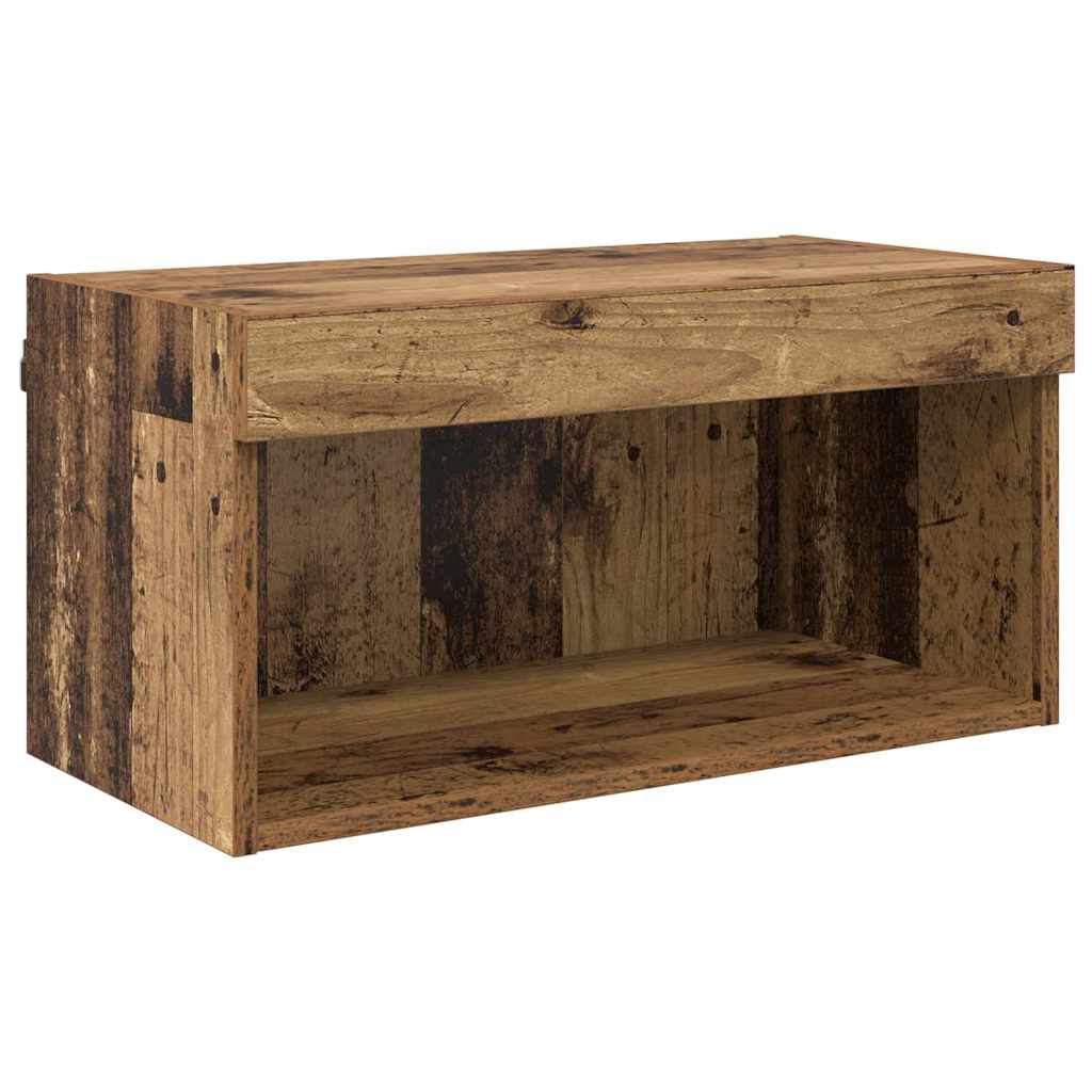 Unità a muro per TV con LED 6 pcs Legno vecchio
