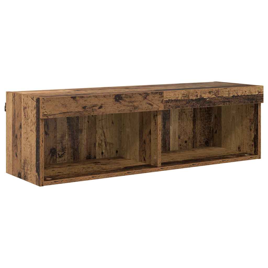 Unità a muro per TV con LED 6 pcs Legno vecchio