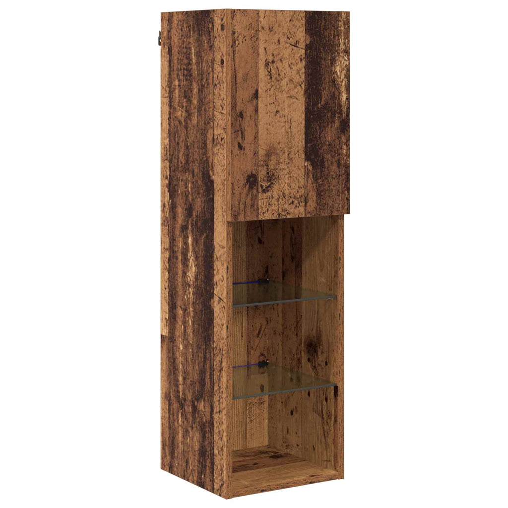 Unità TV da Parete 4 pcs Legno vecchio Legno multistrato