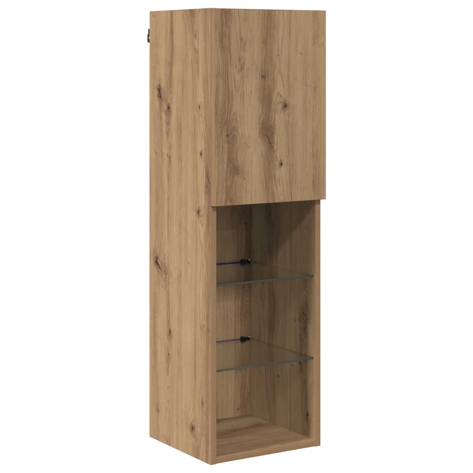 Unità TV da Parete 4 pcs Rovere artigianale Legno multistrato