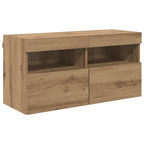 Unità TV da Parete 4 pcs Rovere artigianale Legno multistrato