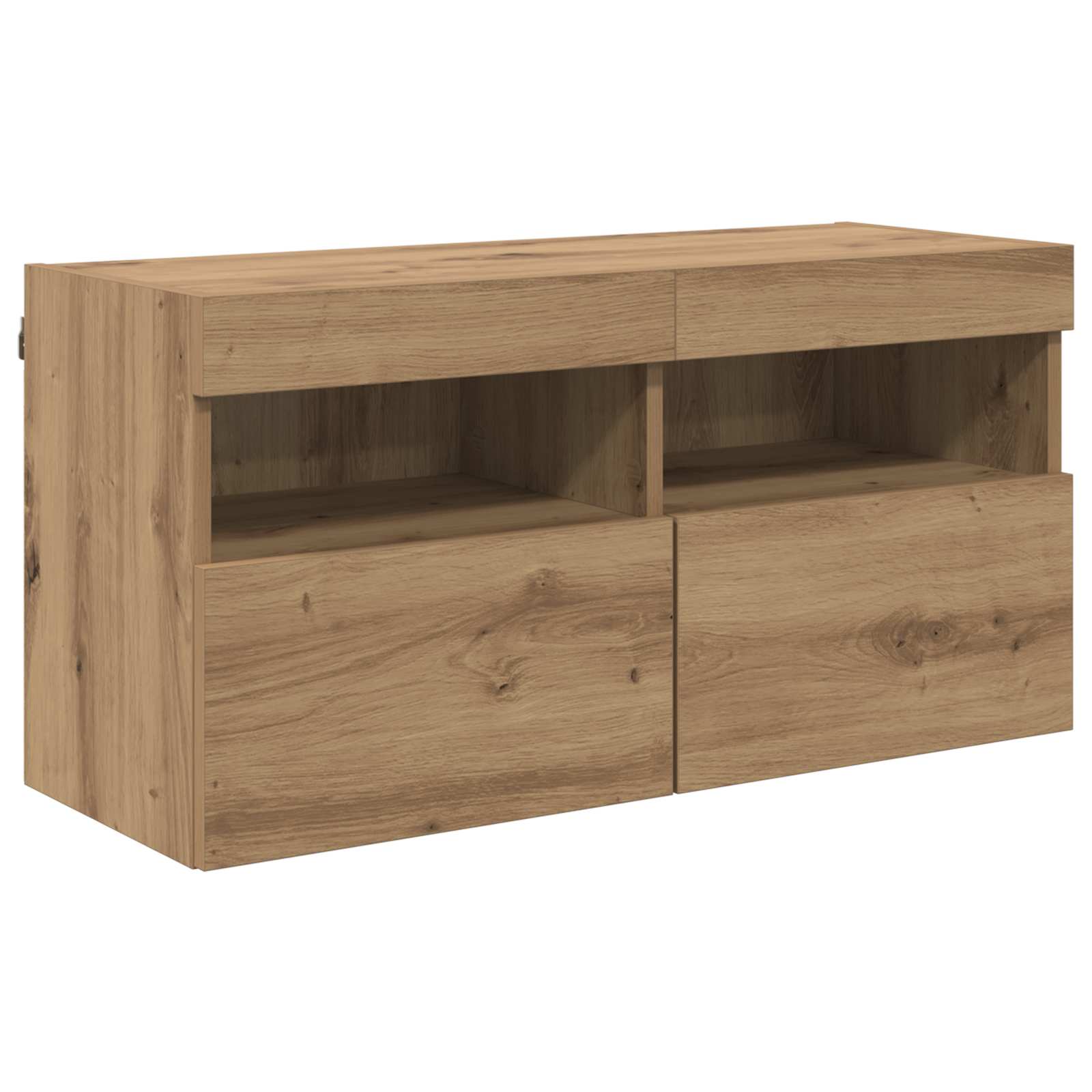 Unità TV da Parete 4 pcs Rovere artigianale Legno multistrato