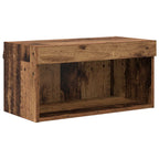 Unità a muro per TV con LED 5 pcs Legno vecchio 80 x 30 x 40 cm