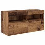 Unità a muro per TV con LED 5 pcs Legno vecchio 80 x 30 x 40 cm