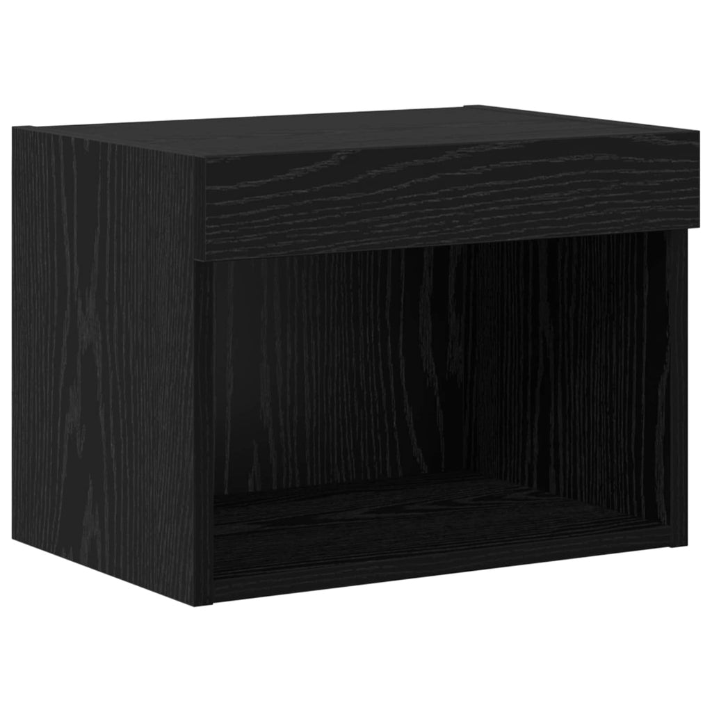 Unità a muro per TV con LED 5 pcs Rovere Nero 80 x 30 x 40 cm