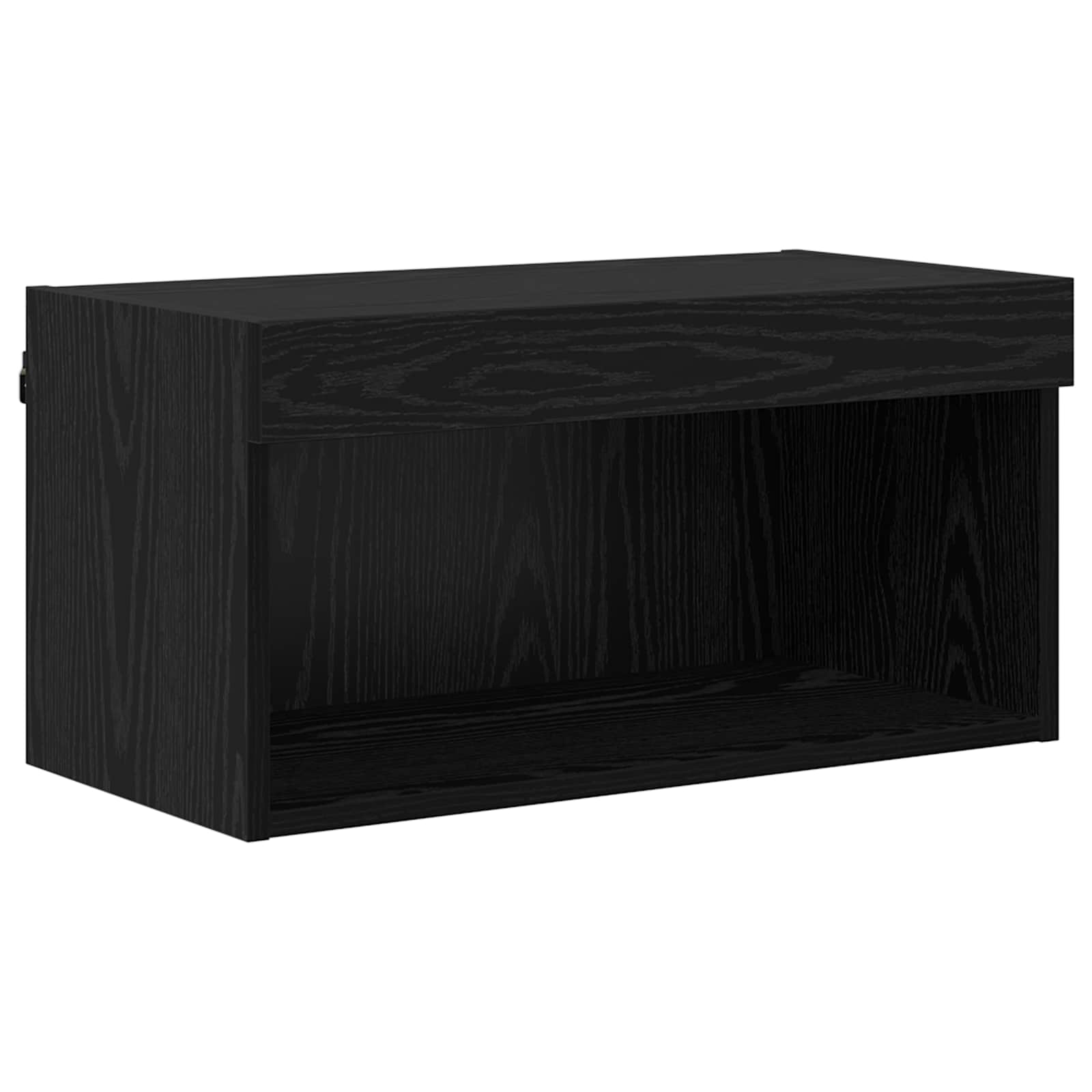Unità a muro per TV con LED 5 pcs Rovere Nero 80 x 30 x 40 cm
