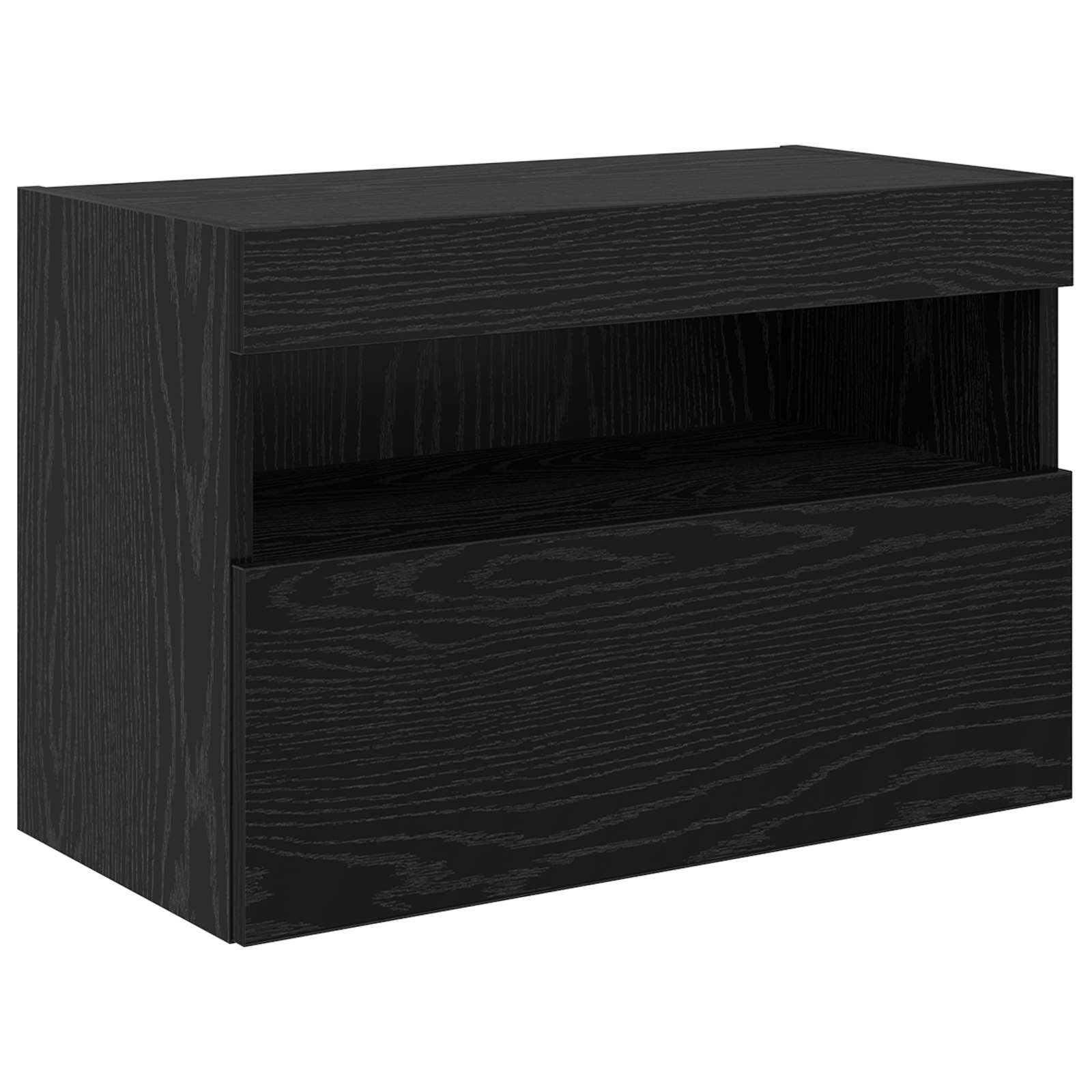 Unità per TV a Muro 6 pcs Rovere Nero Legno multistrato