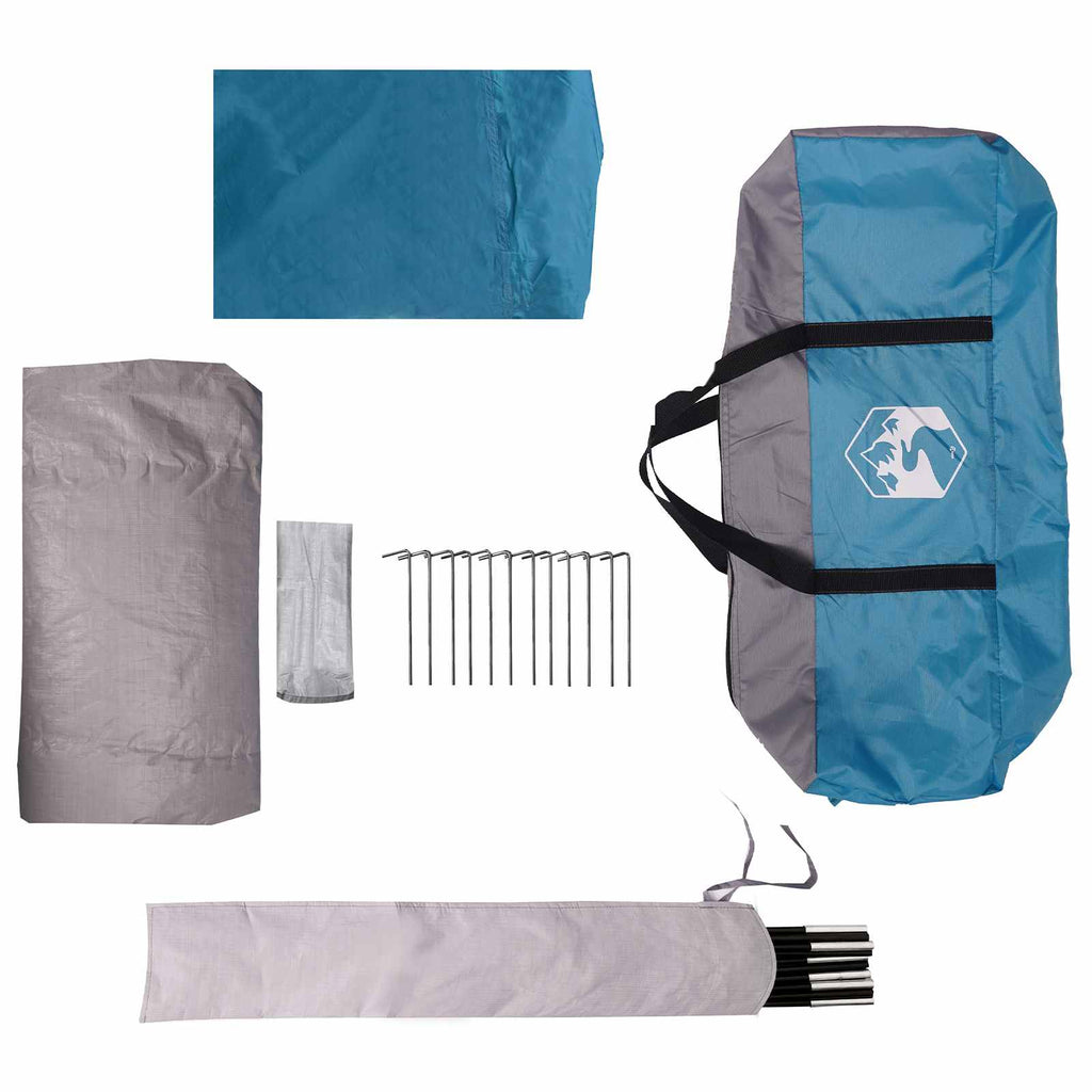 Tenda a cupola con tetto rimovibile Blu 4 persone