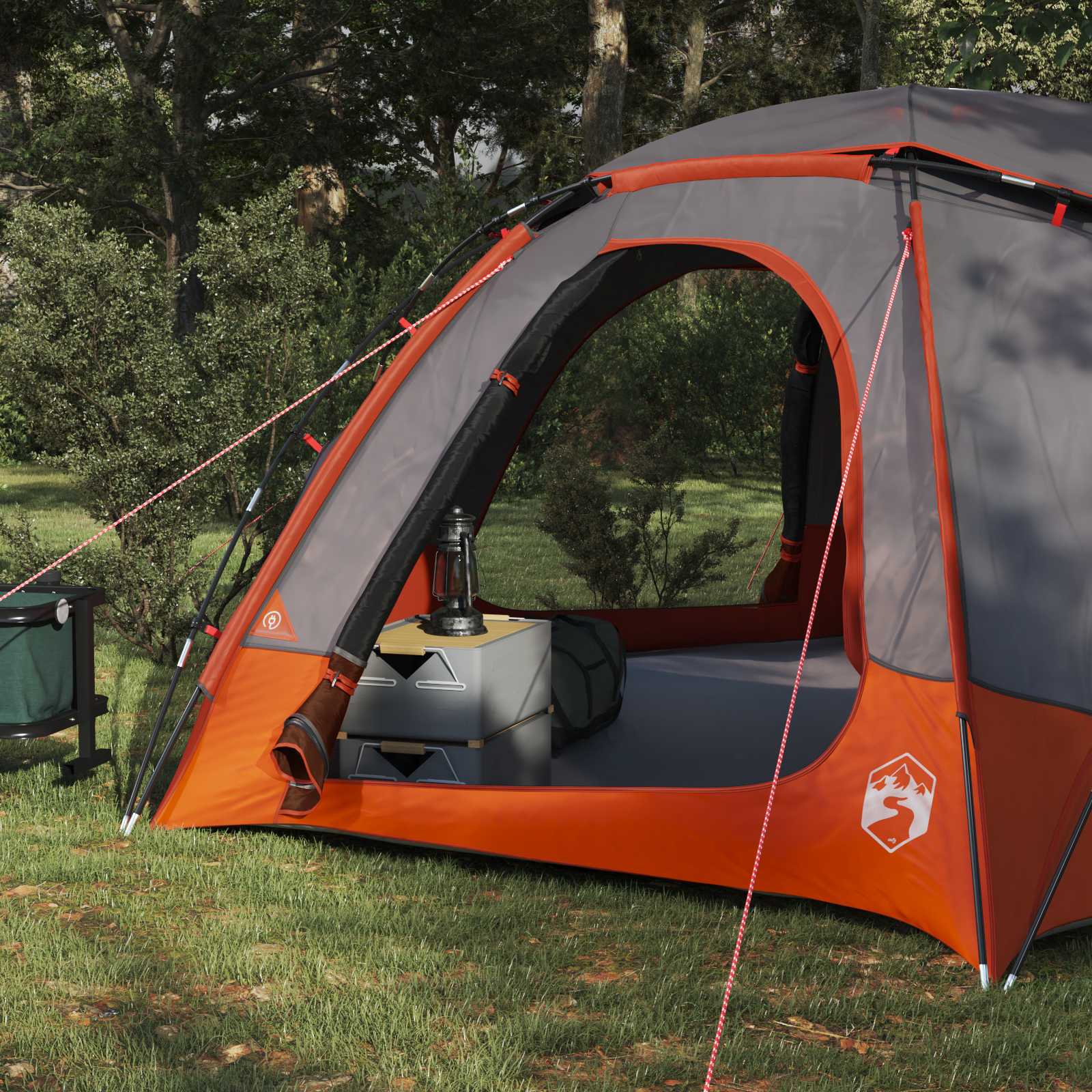 Tenda a cupola con tetto rimovibile Grigio e arancione