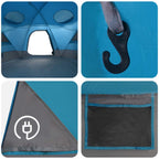 Tenda a cupola con tetto rimovibile Blu 8 persone