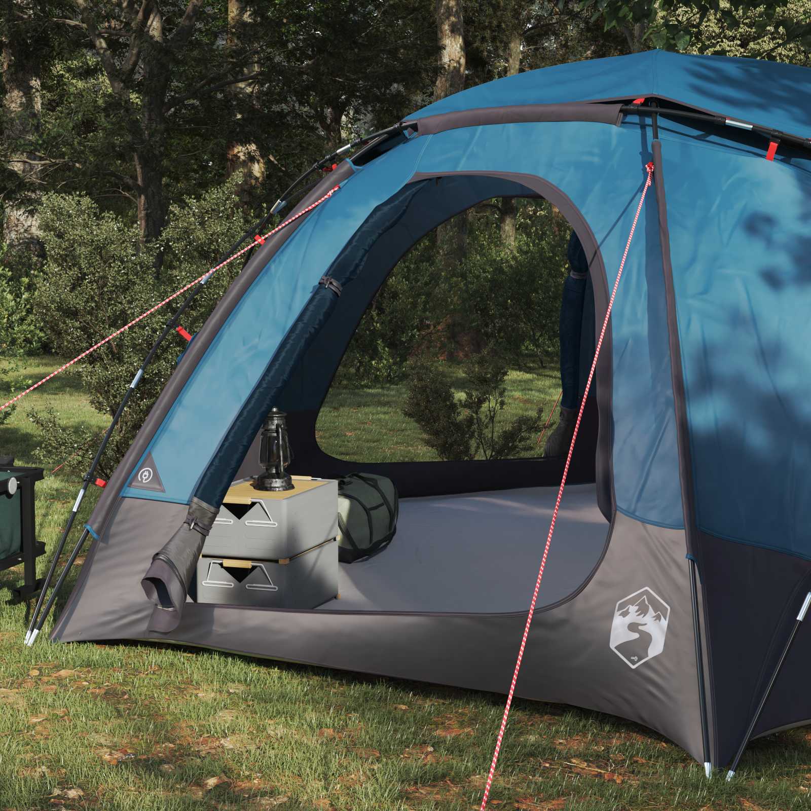 Tenda a cupola con tetto rimovibile Blu 8 persone