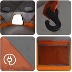 Tenda a cupola con tetto rimovibile Grigio e arancione