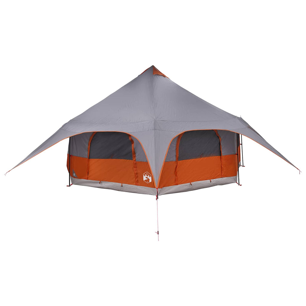 Tenda Familiare Grigio e arancione 10 persone
