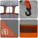 Tenda Familiare Grigio e arancione 5 persone