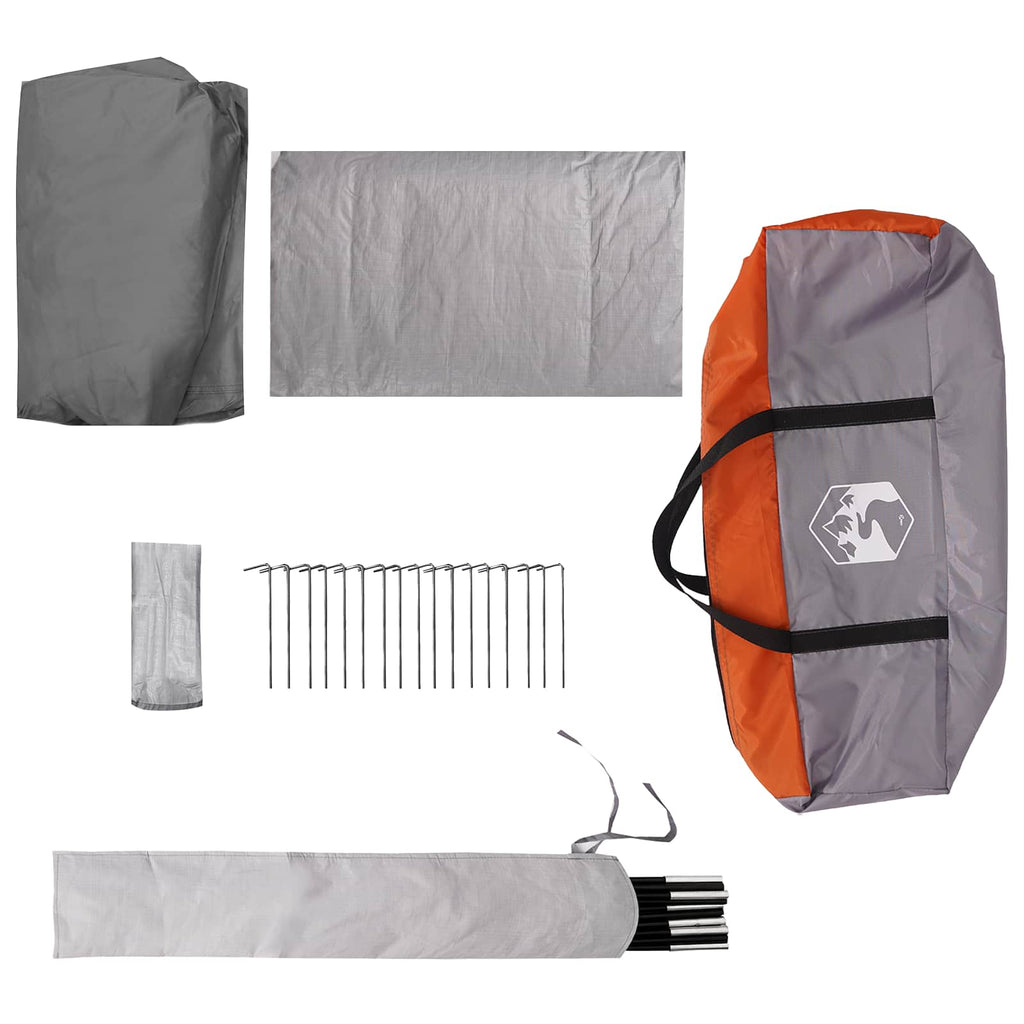Tenda a tunnel Grigio e arancione 361 x 235 x 147 cm