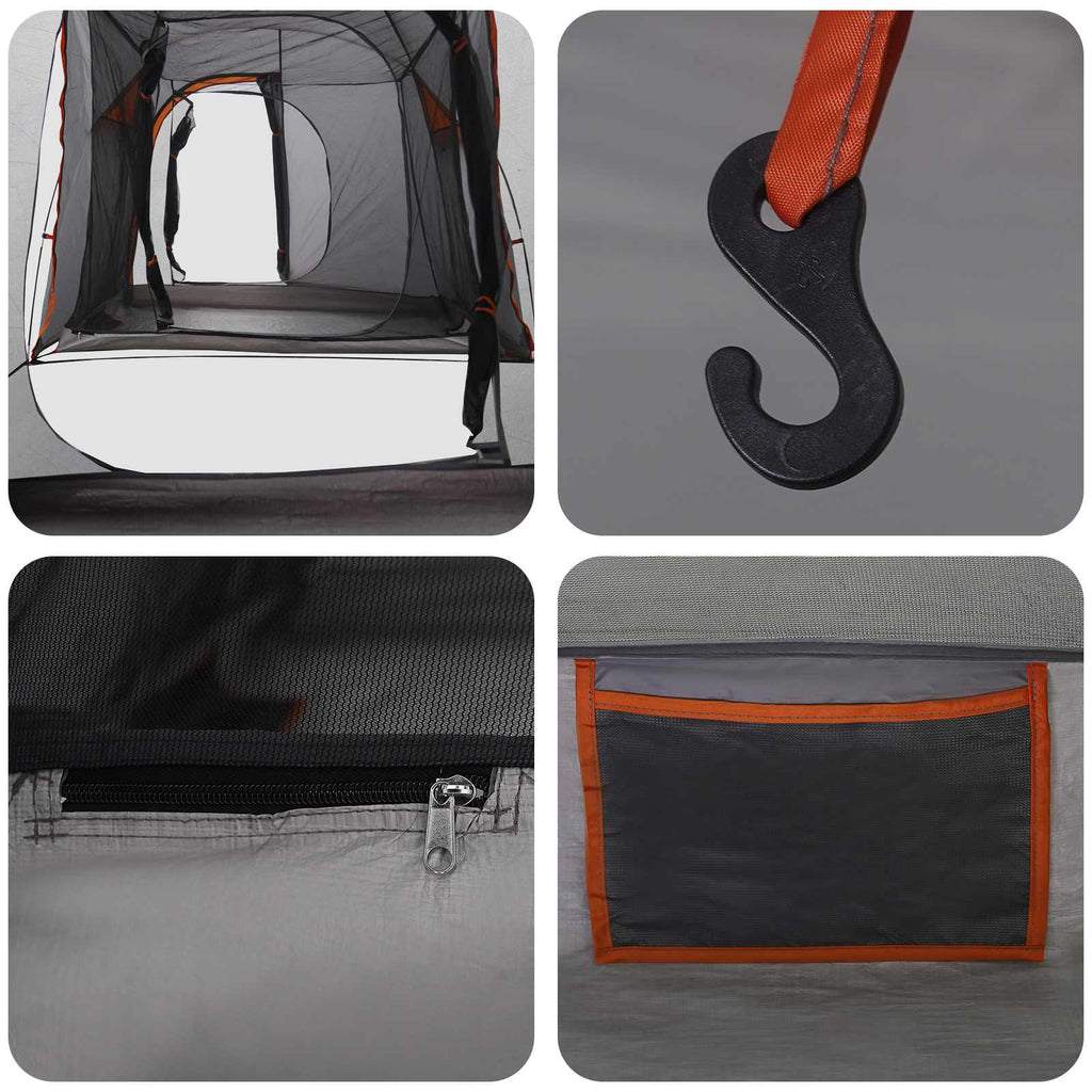 Tenda a tunnel Grigio e arancione 520 x 260 x 175 cm