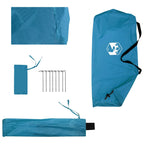 Poncho da pioggia 2-in-1 con cappuccio Blu 262 x 126 x 130 cm