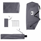 Poncho da pioggia 2-in-1 con cappuccio Grigio e arancione